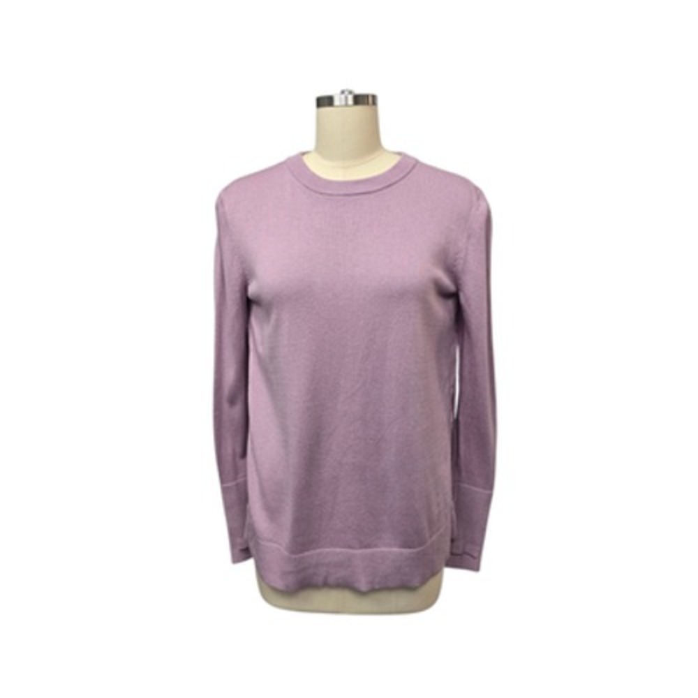Lululemon Sweater Womens Purple Crewneck Long Sleeve Ruched Back‎ Woven Panel